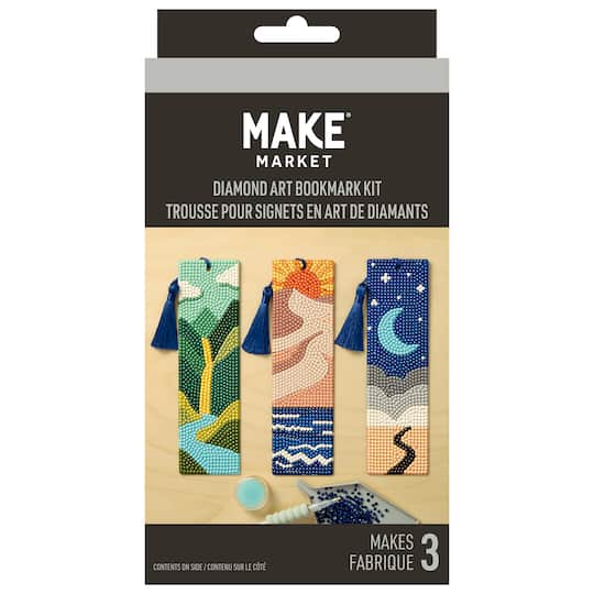 Landscapes 3-Piece Diamond Art Bookmark Kit by Make Market®